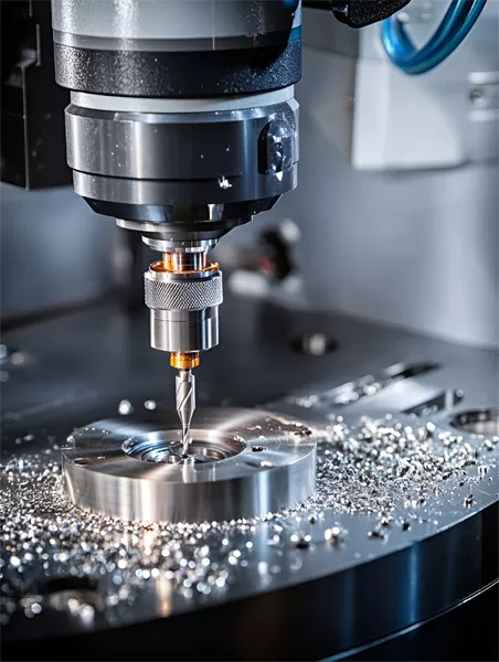 CNC-Bearbeitungszentrum in Betrieb CNC-Bearbeitungszentrum in Betrieb