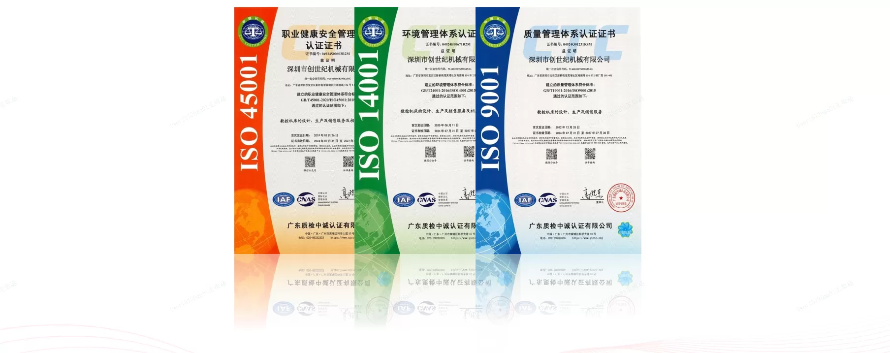 Qualitäts kontrolle über Taikan CNC Machine Center